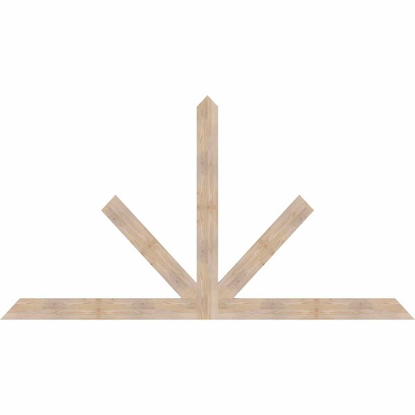 Ekena Millwork Saratoga Smooth Timber Gable Bracket, Douglas Fir, 108"W x 58"H x 1 1/2"D x 5 1/2"F, 13/12 Pitch GBW108X58X0206SAR00SDF - main